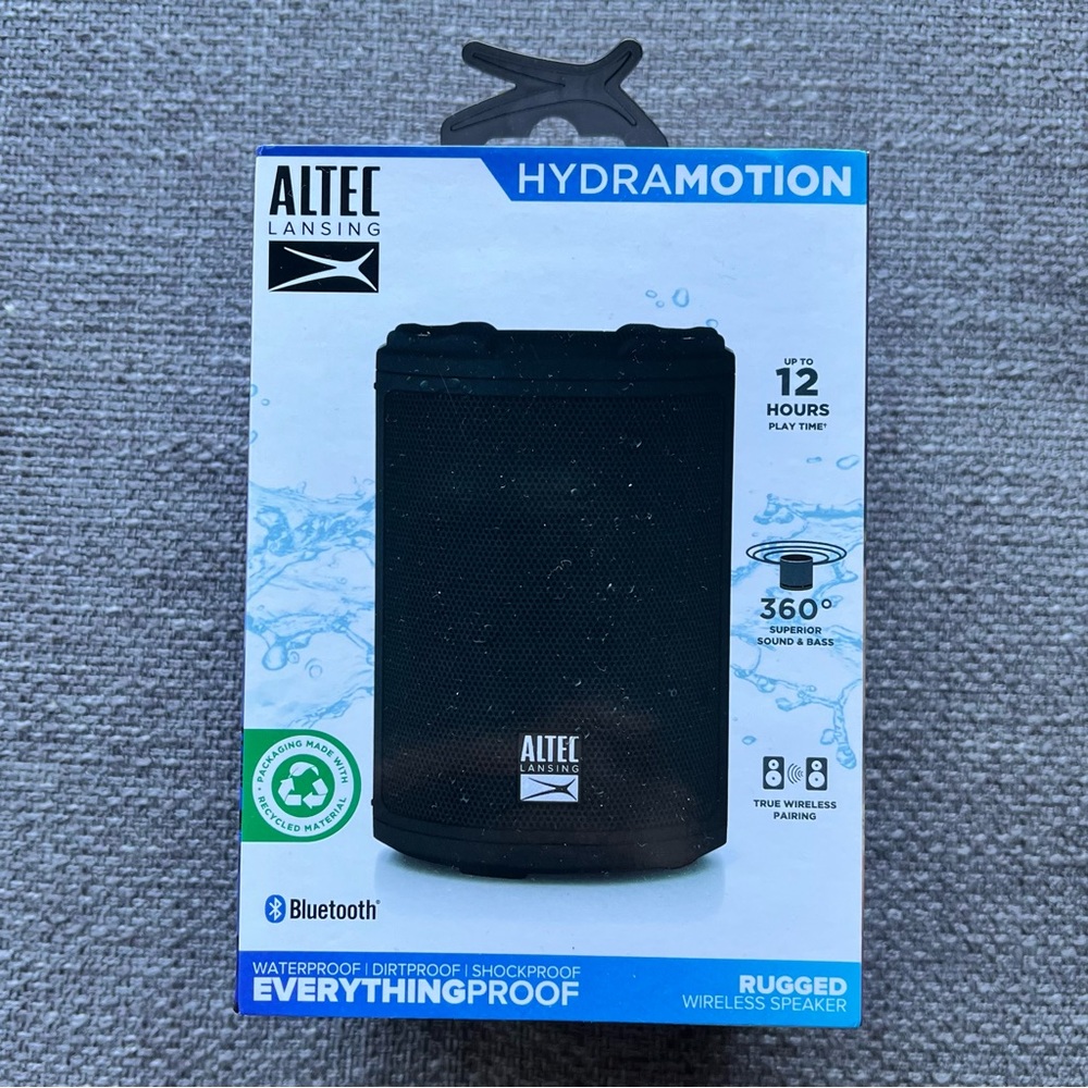 New! Altec Lansing HydraMotion Everything Proof Bluetooth Speaker
